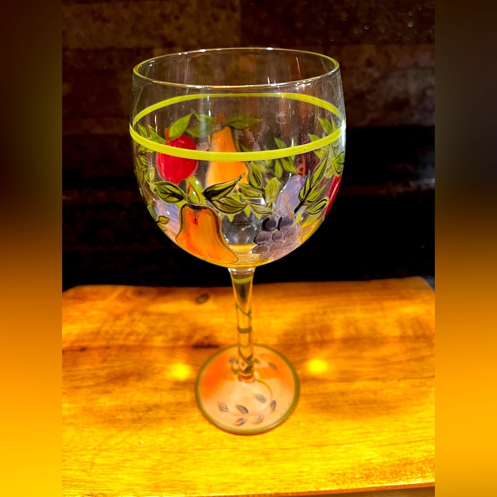 Hand painted wine glass 16OZ